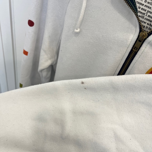 Aviator Nation, White zip up sweatshirt, women’s size Small - Picture 6 of 6